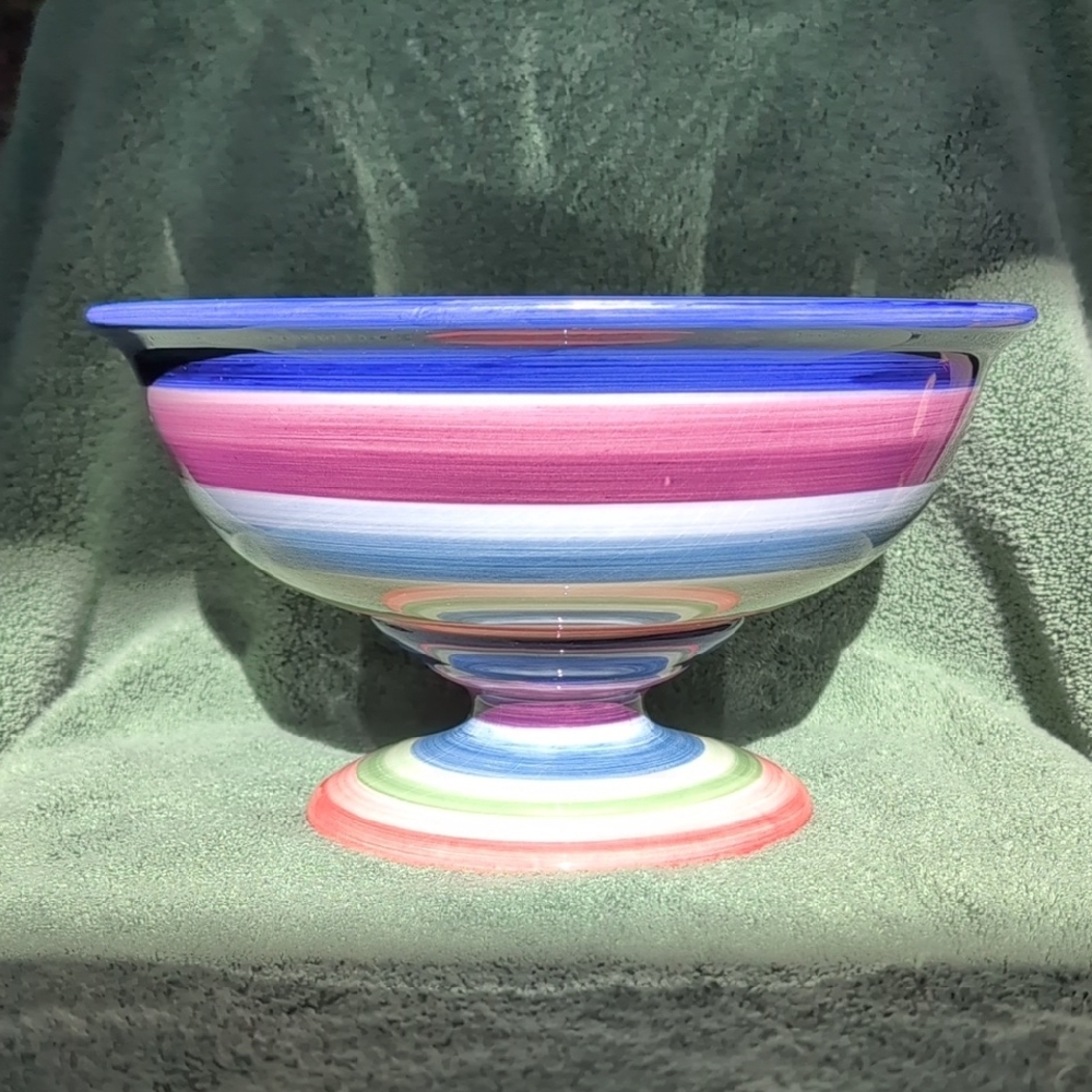 Tabletops Unlimited Rotunda Hand Painted Collection Large Fruit Bowl